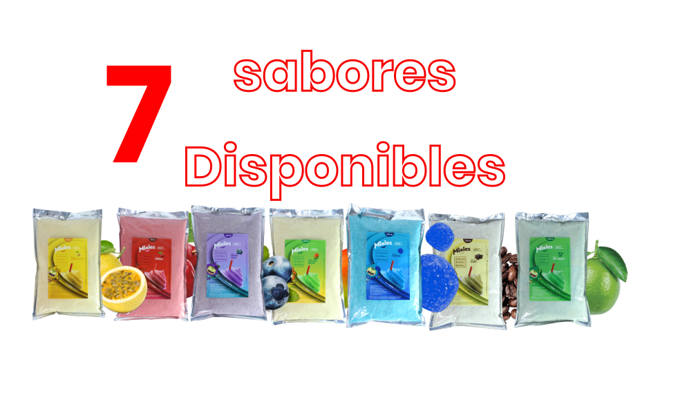 sobres de 7 sabores granizados Mixies