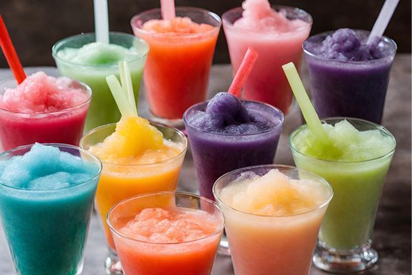 Granizado de frutas de colores